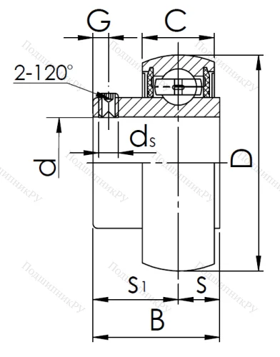 Корпусный подшипник SB 211 в Сочи