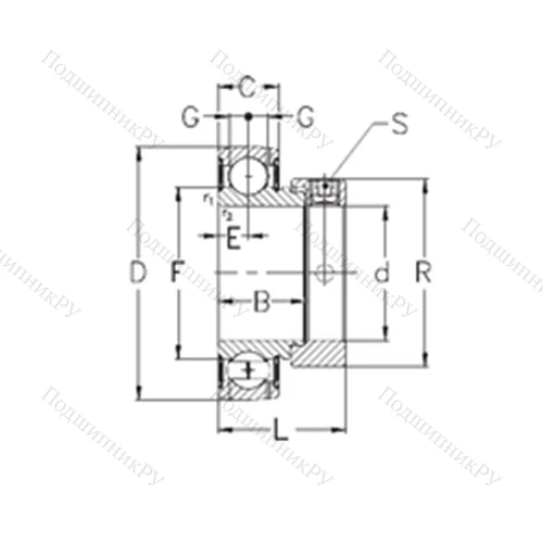 Подшипник шариковый радиальный GRAE 20-NPPB