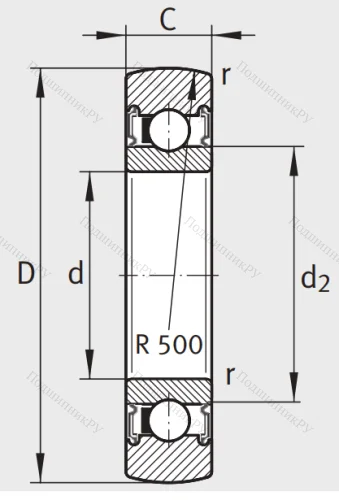 Подшипник LR 202 2RSR от производителя  INA Подшипник LR 202 2RSR от производителя  INA