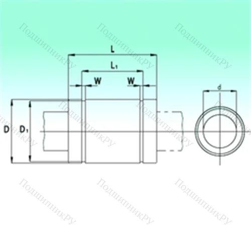 Подшипник шариковый линейный KB 0522-PP от производителя  NBS