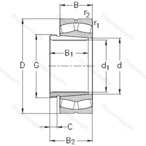 Подшипник роликовый радиальный самоцентрирующийся 231/500-K-MB-W 33+AHX 31/500