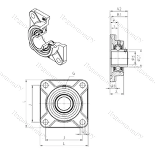 Подшипниковый узел шариковый радиальный UCF 318 от производителя  SNR