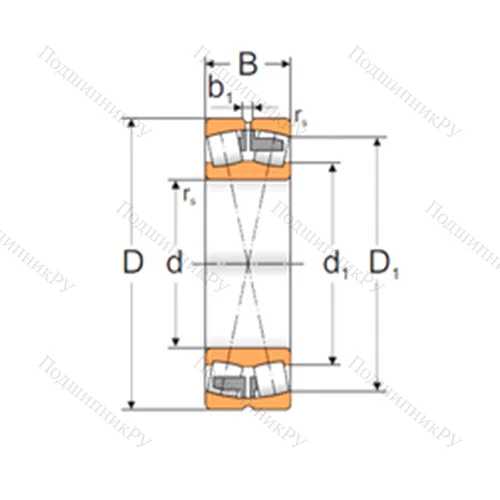 Подшипник роликовый радиальный самоцентрирующийся 22312 MAW 33