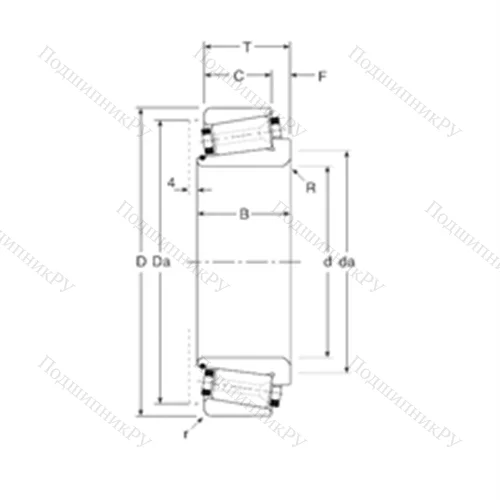 Подшипник роликовый радиально-упорный 181115/ 181190 от производителя  Gamet