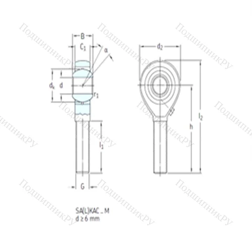 Подшипник скольжения сферический SAKAC 5M