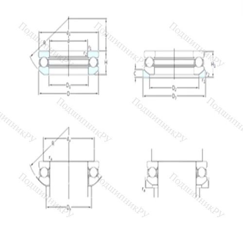 Подшипник шариковый упорный 53313+U 313 от производителя  SKF