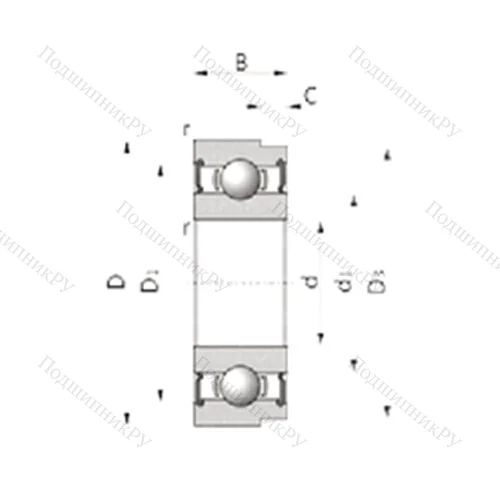 Подшипник шариковый радиальный BB 1-3357