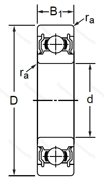 Дюймовый шариковый подшипник RLS 5 2RS (LJ 5/8-2RS) в Сочи