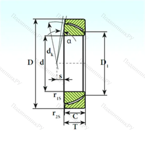 Подшипник скольжения сферический GAC 240 CP