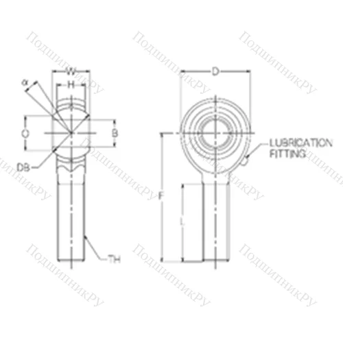 Подшипник скольжения сферический PR 12E от производителя  NMB