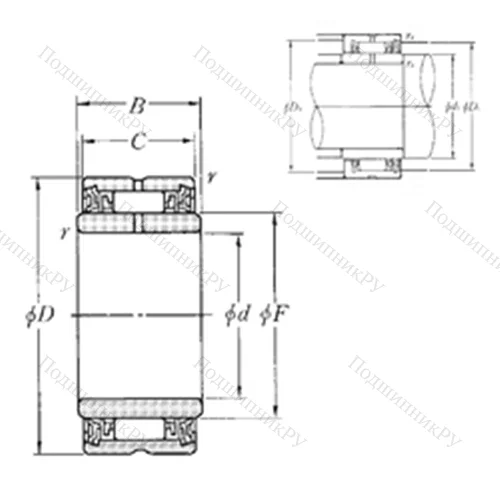 Подшипник игольчатый радиальный NA 4900LL