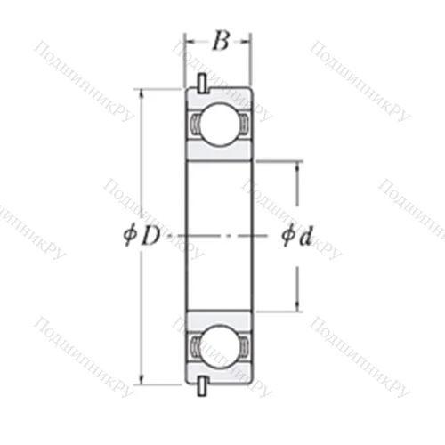 Подшипник шариковый радиальный LJ 1.3/8-NR
