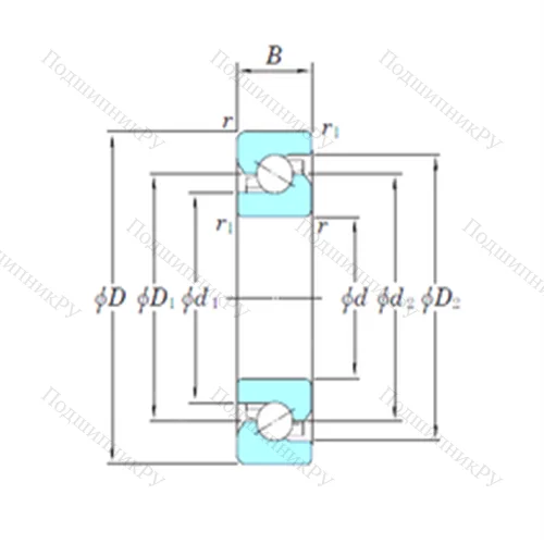 Подшипник шариковый упорно-радиальный SAC 4090B от производителя  KOYO