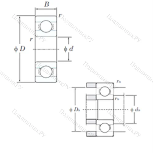 Подшипник шариковый радиальный ML 2508 от производителя  KOYO Подшипник шариковый радиальный ML 2508 от производителя  KOYO