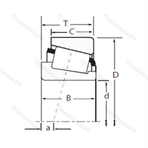 Подшипник роликовый радиально-упорный JF 9549/JF 9510 от производителя  TIMKEN