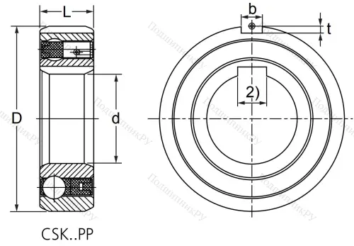 Подшипник обгонной муфты  CSK 15 PP в Сочи
