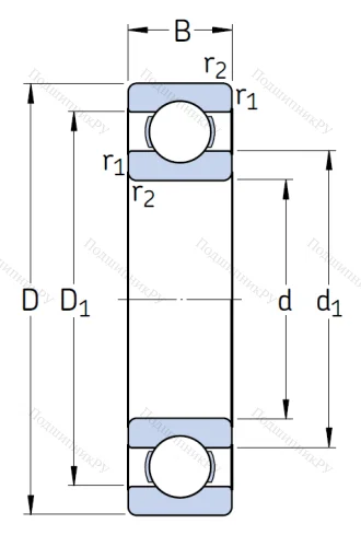 Однорядный шариковый подшипник 6014/C 3 от производителя  SKF Однорядный шариковый подшипник 6014/C 3 от производителя  SKF