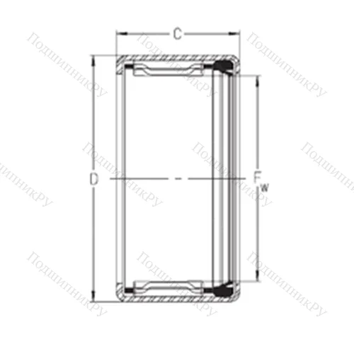 Подшипник игольчатый радиальный SCE 1011P