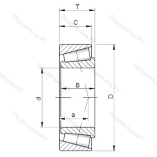 Подшипник роликовый радиально-упорный L 521949/10