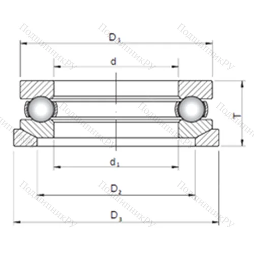 Подшипник шариковый упорный 53200U+U 200 от производителя  CX