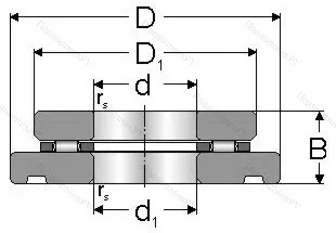 Модификация подшипника 959108Е размер 40x68x13 от производителя  МПЗ Модификация подшипника 959108Е размер 40x68x13 от производителя  МПЗ