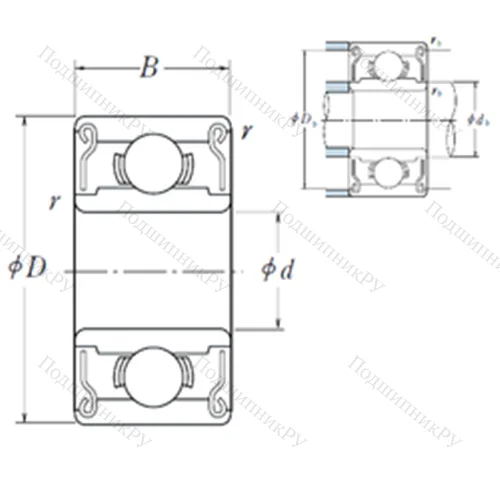 Подшипник шариковый радиальный 602XZZ от производителя  ISB Подшипник шариковый радиальный 602XZZ от производителя  ISB