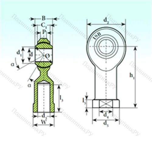 Подшипник скольжения сферический TSF.R 20 от производителя  ISB