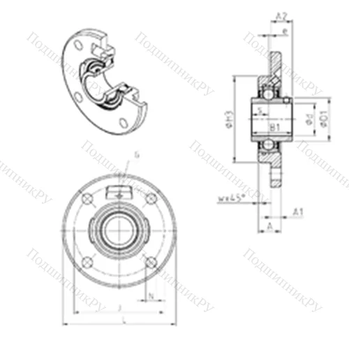 Подшипниковый узел шариковый радиальный UCFCE 218