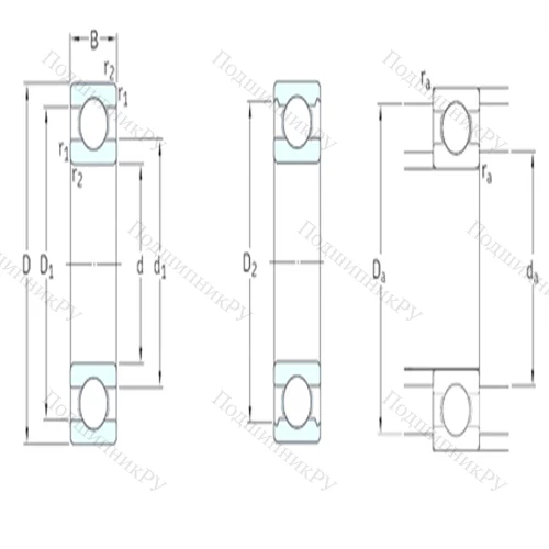 Подшипник шариковый радиальный W 633 от производителя  SKF Подшипник шариковый радиальный W 633 от производителя  SKF