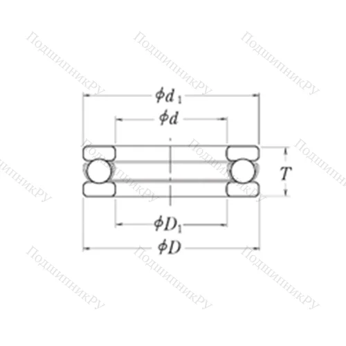 Подшипник шариковый упорный XLT 2 от производителя  RHP Подшипник шариковый упорный XLT 2 от производителя  RHP