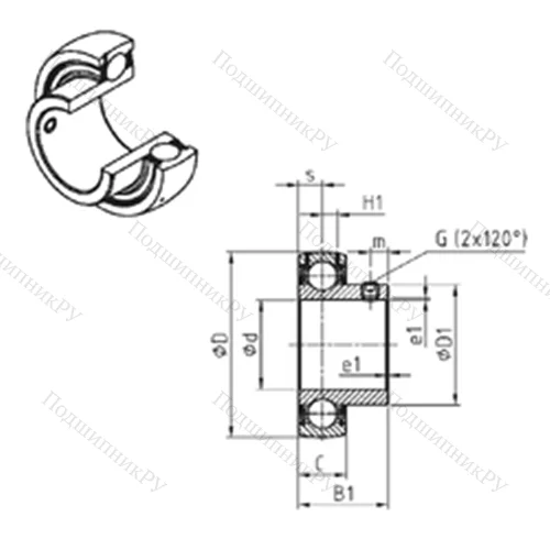 Подшипник шариковый радиальный US 210-30