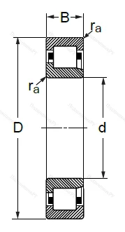 Цилиндрический роликовый подшипник 42508 Л (NJ 2208 M) в Сочи