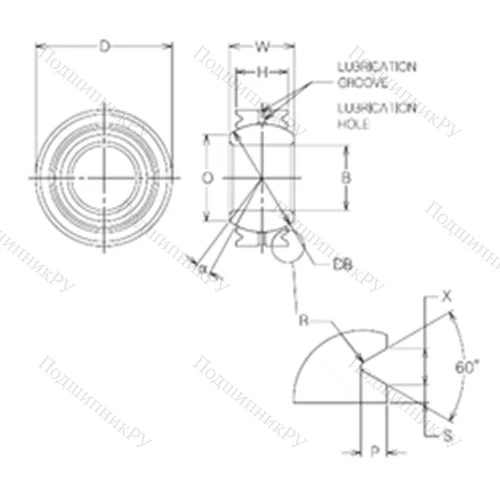 Подшипник скольжения сферический MBG 12VCR от производителя  NMB
