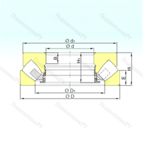 Подшипник роликовый упорно-радиальный 29460 M от производителя  ISB