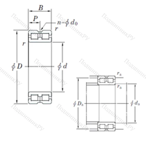Подшипник роликовый радиальный DC 4852AVW от производителя  KOYO