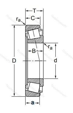 Конический роликовый подшипник 7520 (32220)
