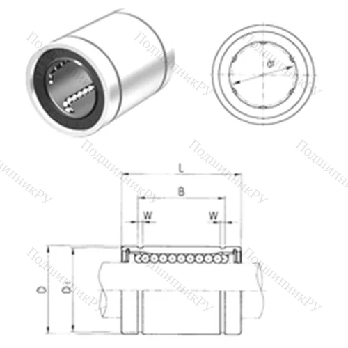 Подшипник шариковый линейный LM 60