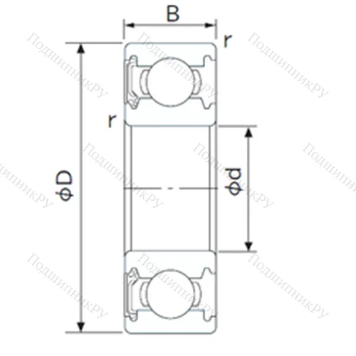 Подшипник шариковый радиальный 6216NSL