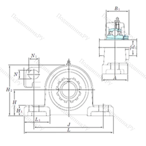 Подшипниковый узел шариковый радиальный UKP 318SC