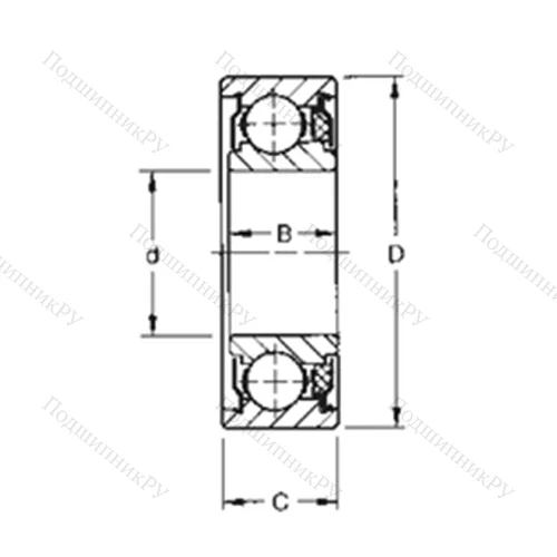 Подшипник шариковый радиальный 202KTD 3 от производителя  TIMKEN Подшипник шариковый радиальный 202KTD 3 от производителя  TIMKEN