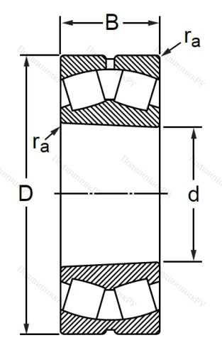 Сферический роликовый подшипник с конической посадкой на вал 113518 АМН (22218 KMBW 33) в Сочи