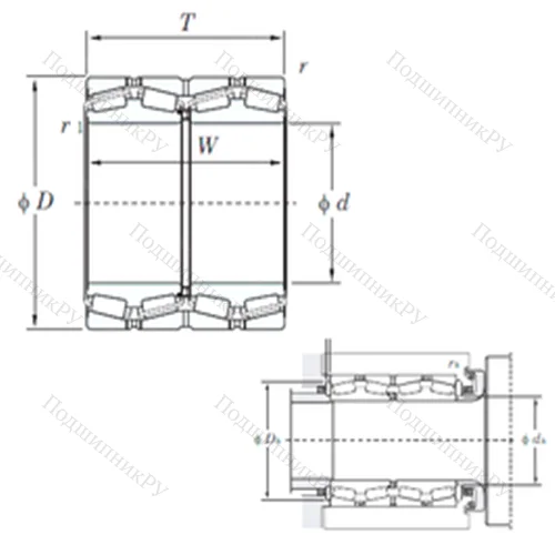 Подшипник роликовый радиально-упорный 37220 от производителя  KOYO