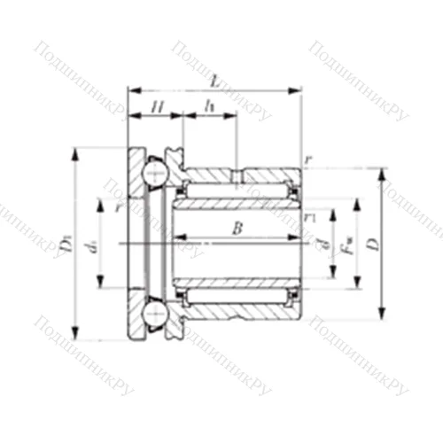 Подшипник комбинированный NAXI 6040