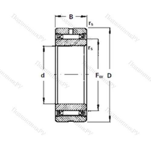 Подшипник игольчатый радиальный NA 2110 от производителя  TIMKEN
