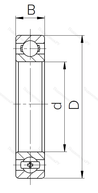 Шариковый однорядный подшипник 308 (6308) в Сочи