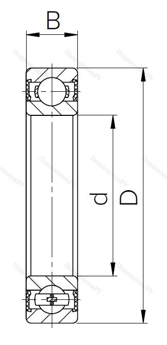 Шариковый однорядный подшипник 180304 T (6304 2RST) в Сочи
