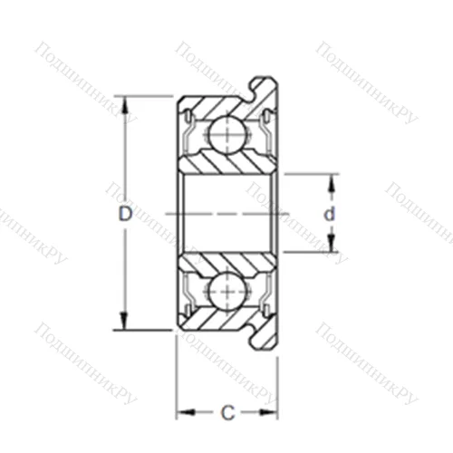 Подшипник шариковый радиальный F 61906-2RS
