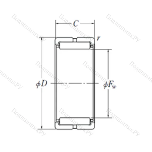 Подшипник игольчатый радиальный RNA 6908