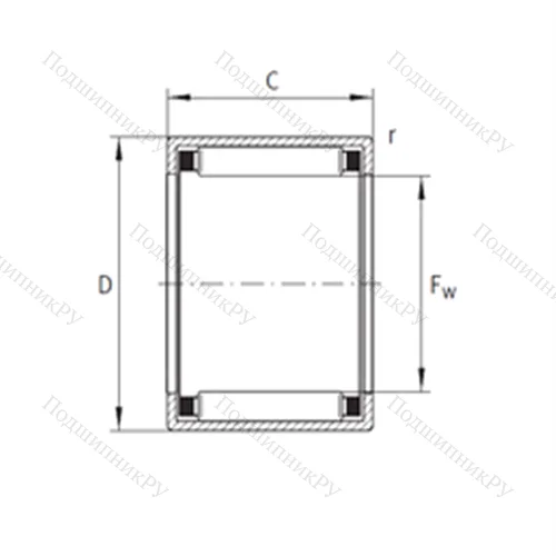 Подшипник игольчатый радиальный SCH 810