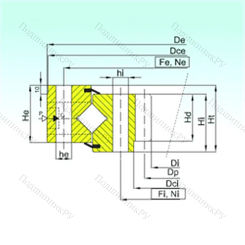 Подшипник роликовый опорно-поворотный ZR 1.20.0489.400-1SPPN